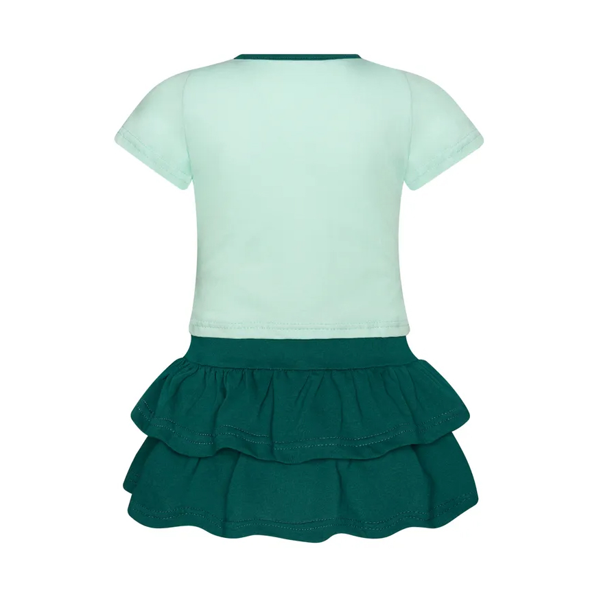 ПЛ-720 Платье для девочки (зеленый малина)
