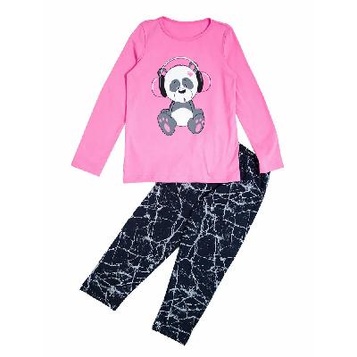 ПЖ-1809 Пижама для девочки (розовый панда)