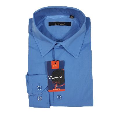 DDSO-1 E/C Рубашка для мальчика бизнес класс дл.рукав (голубая)