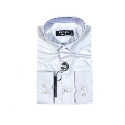 SL3035P1-30 Рубашка для мальчика дл.рукав Platin (белый)
