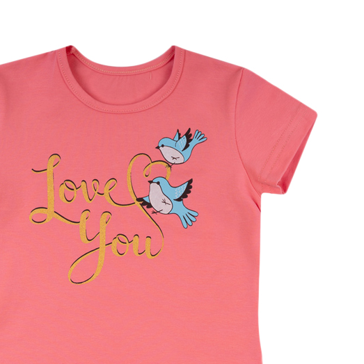 ПЛ-736 Платье для девочки (розовый птицы)