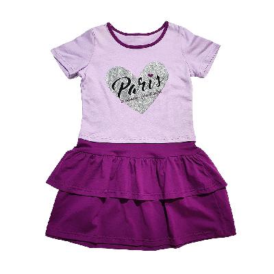 ПЛ-720 Платье для девочки (лиловый сердце)