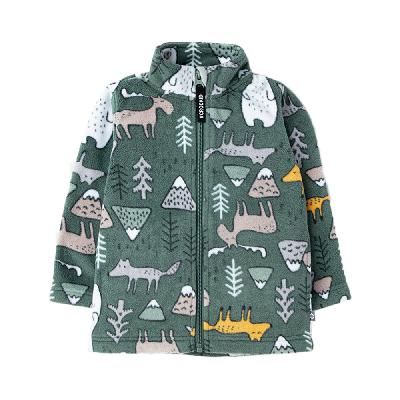 ФЛ 34025/н/28 Куртка для девочки (темный лес.мишки и друзья)