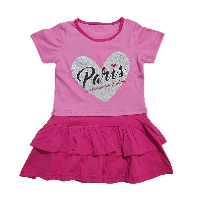 ПЛ-720 Платье для девочки (розовый сердце)