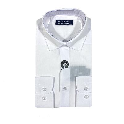 LX3741P11 Рубашка для мальчика приталенная дл.рукав Platin (белый)